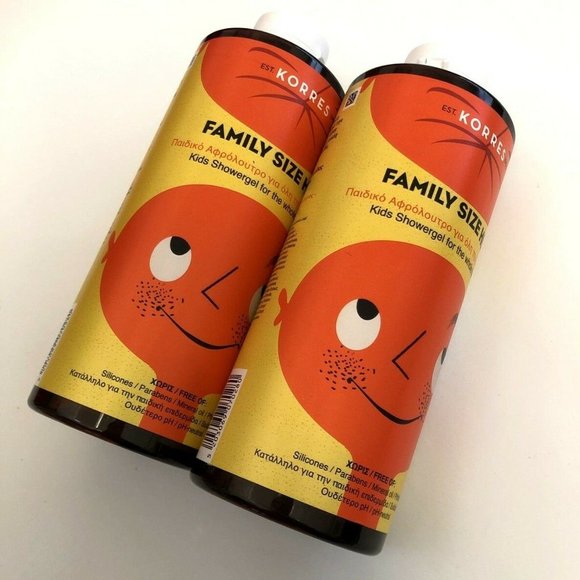 Lot 2x New KORRES Ocean Size Hug Kids Whole Family Shower Gel 13.5oz 400ml - Picture 2 of 3